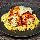 Kabeljau-Fenchel-Bällchen auf Quinoa