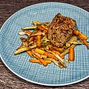 Steak auf Karotten-Fenchel-Gemüse