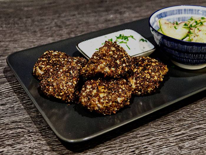 Hähnchennuggets mit Pumpernickelpanade