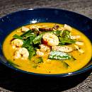 Garnelen-Kokos-Suppe mit Zuckerschoten