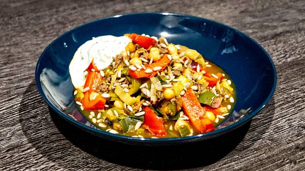 Gemüse-Hackfleisch-Pfanne