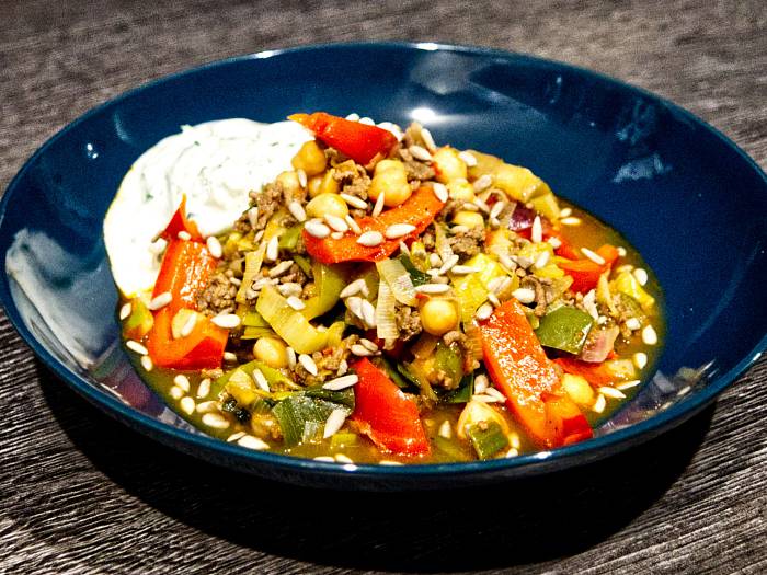 Gemüse-Hackfleisch-Pfanne